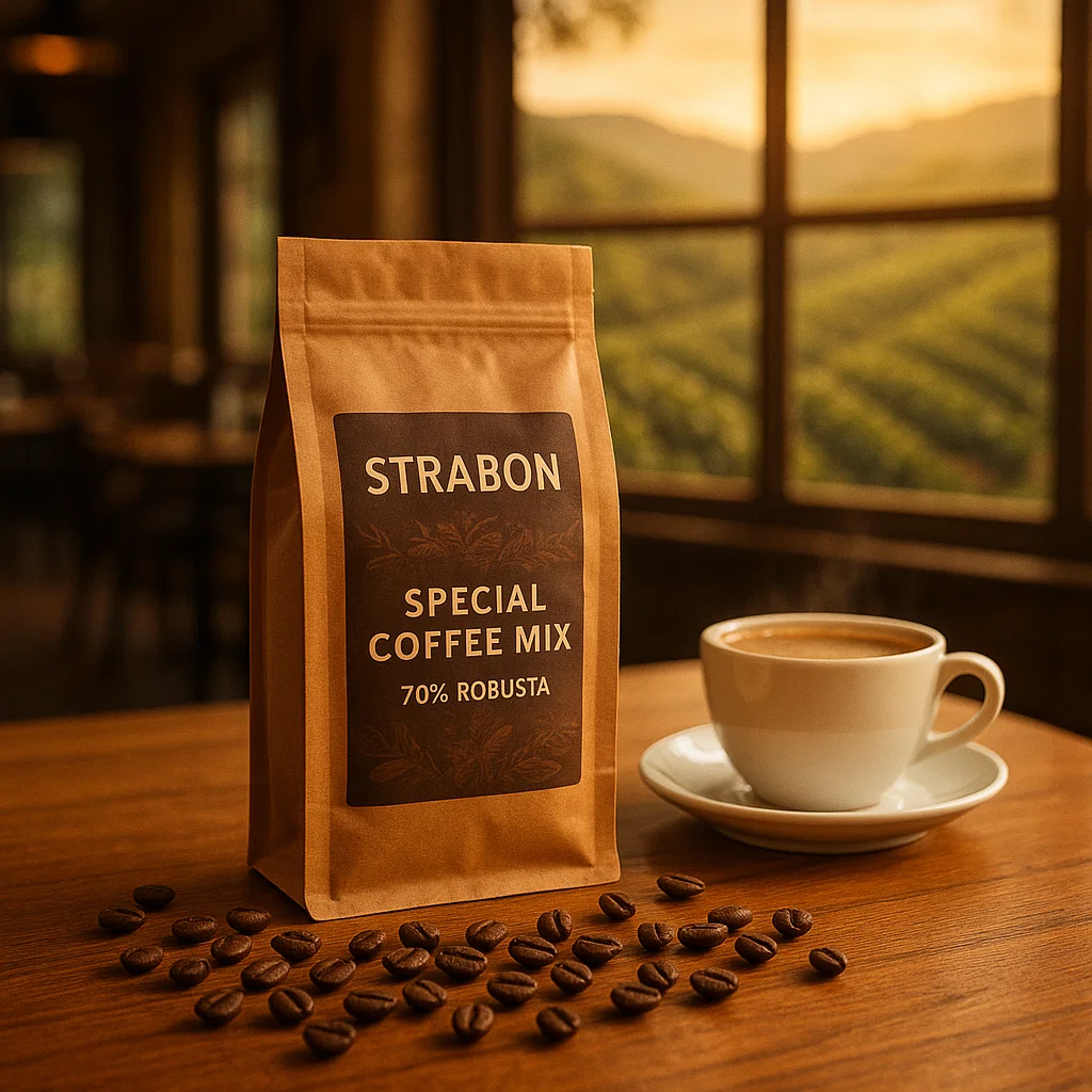 strabon-special-coffiee-mix-70%-robusta قهوه ۷۰٪ روبوستا مدیوم استرابون با ترکیب روبوستا و عربیکا