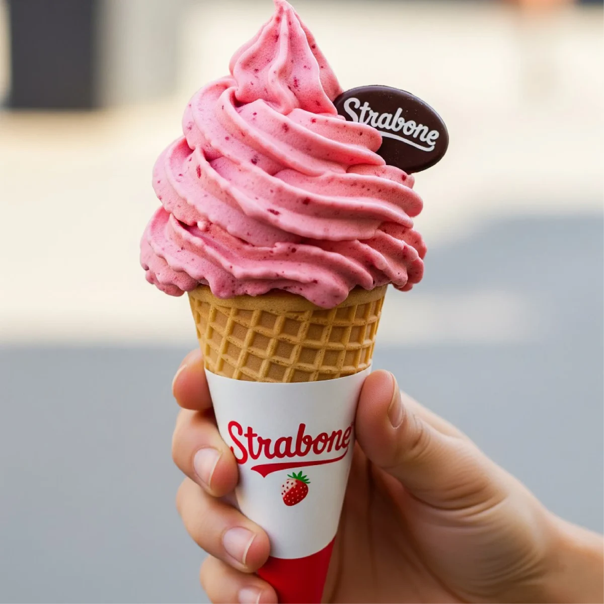 strabonco-waterbased-icecream-02-01 بستنی قیفی وانیلی تهیهشده با پودر بستنی پایه آب