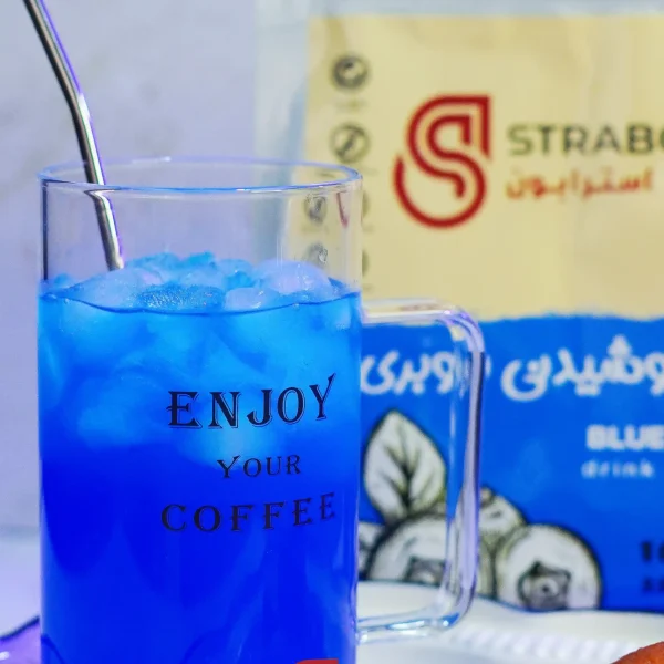 پودر شربت و یخ در بهشت بلوبری استرابون
