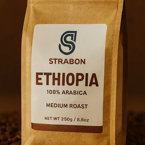 قهوه عربیکا اتیوپی استرابون Ethiopia Arabica Coffee بسته محصول