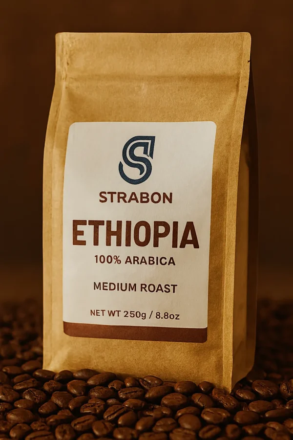 قهوه عربیکا اتیوپی استرابون Ethiopia Arabica Coffee بسته محصول